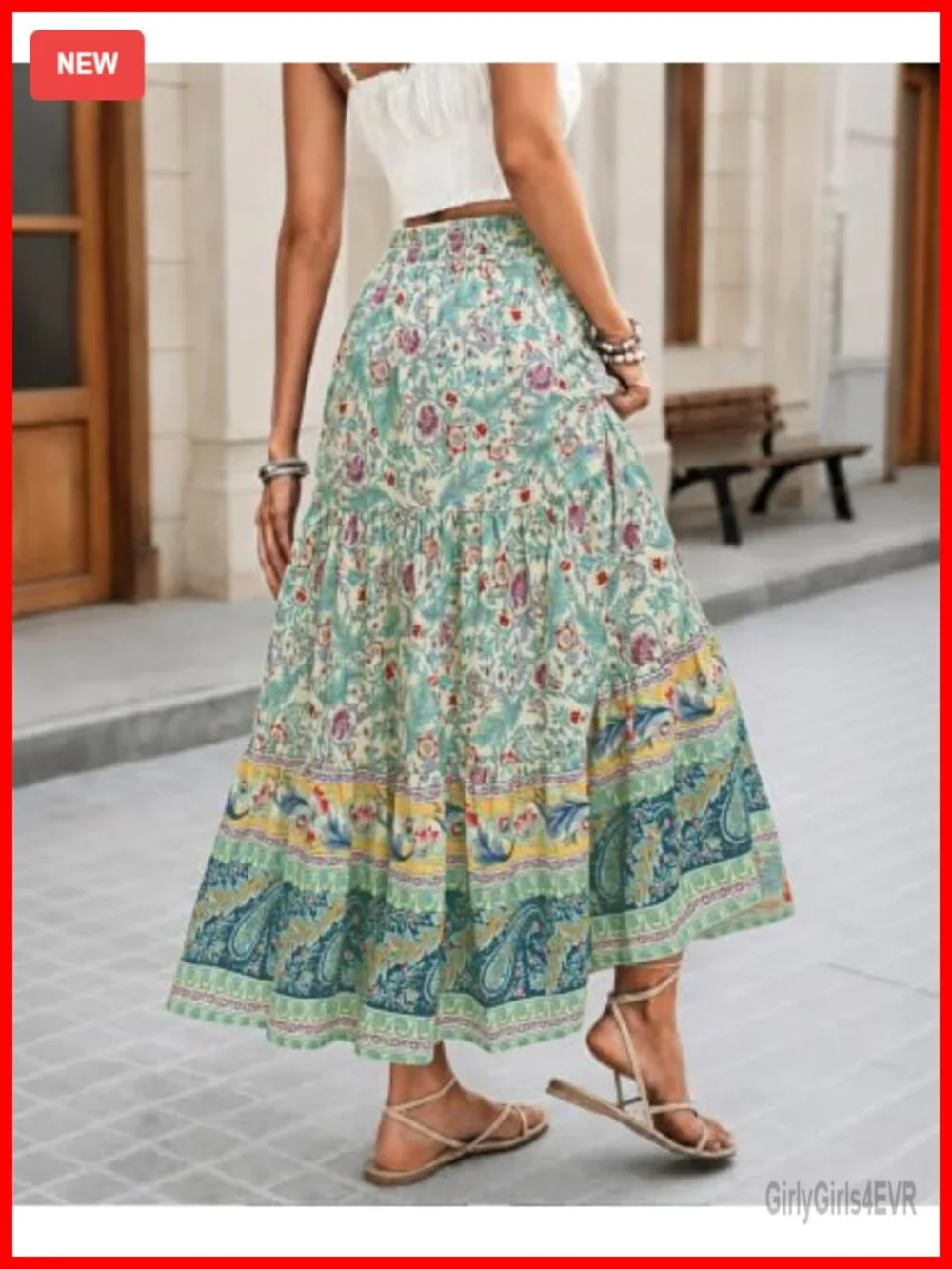 High Waist A-Line Flowy Maxi Skirt with Pockets Lightweight Chiffon